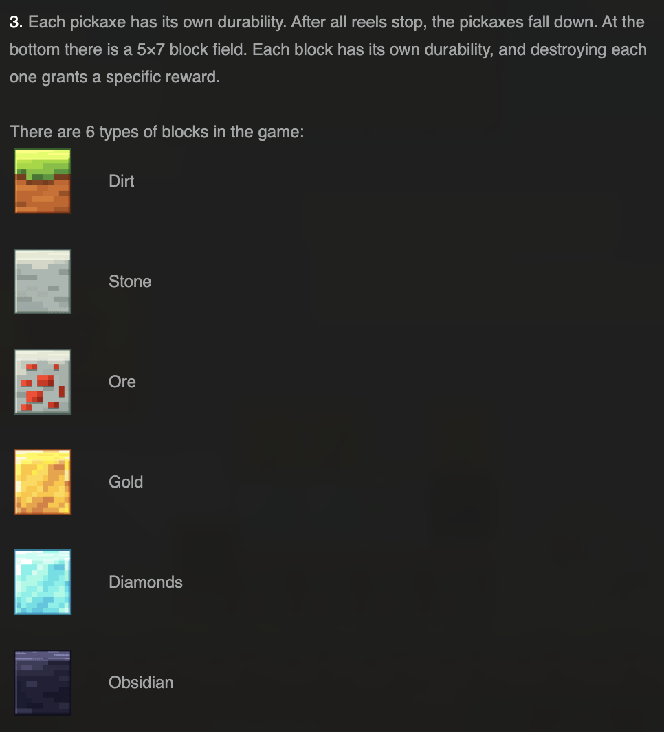 Типы блоков в игре